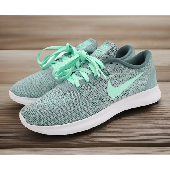 Nike FREE RN Running Rare Mint Green Comfort Shoes Womens 8.5 Fast Shipping - Picture 4 of 8